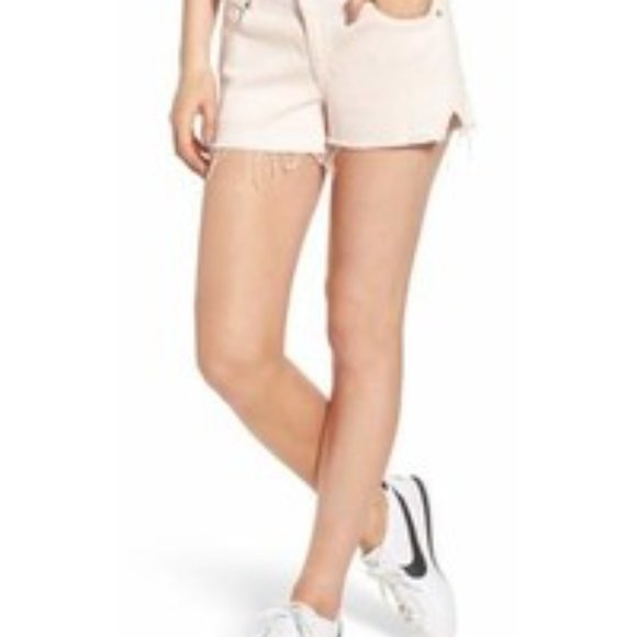 DL 1961 Renee Cut Off Frayed Denim Shorts Blush Pink sz 25 EUC - Picture 11 of 14